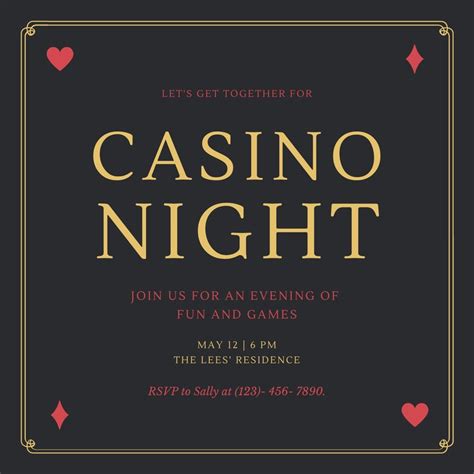 casino invitation template free
